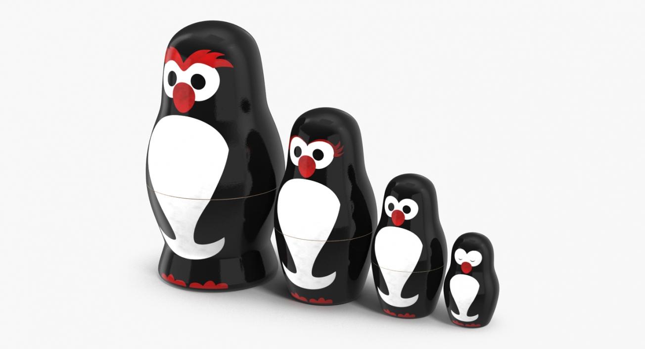 Matryoshka Penguin Set 3D