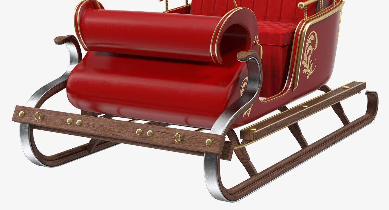 Santa Claus and Sleigh With Elk Collection 3D