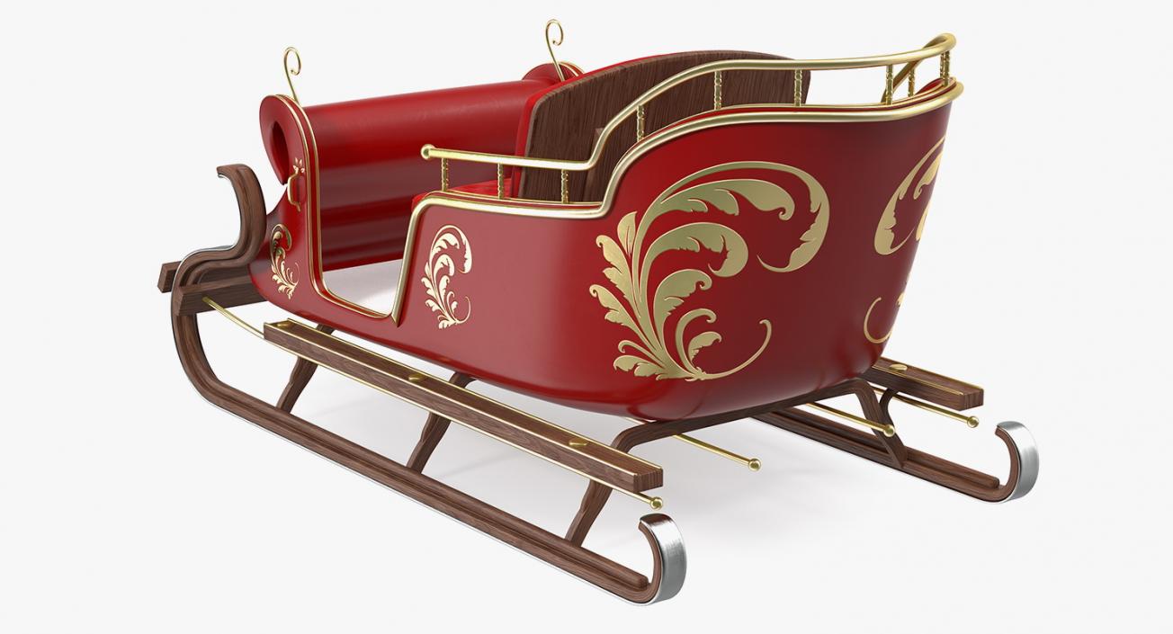 Santa Claus and Sleigh With Elk Collection 3D