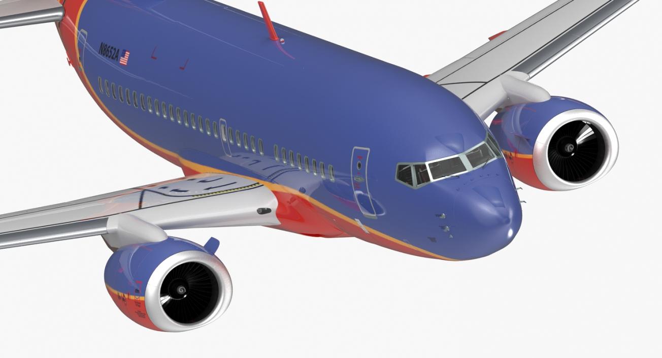 Boeing 737-600 with Interior Southwest Airlines 3D