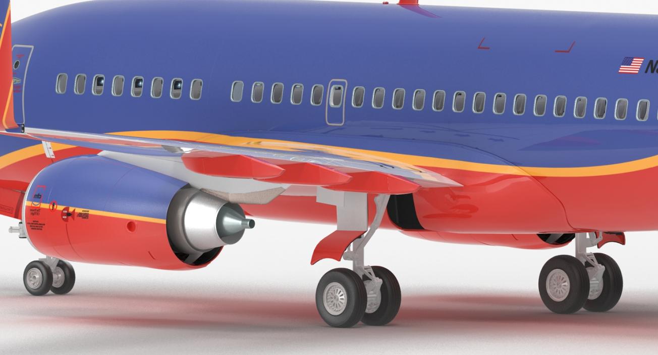 Boeing 737-600 with Interior Southwest Airlines 3D