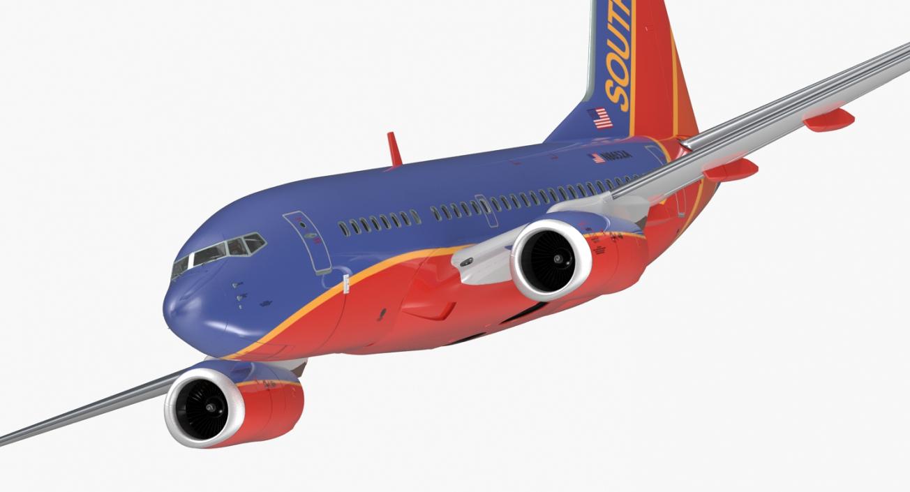 Boeing 737-600 with Interior Southwest Airlines 3D