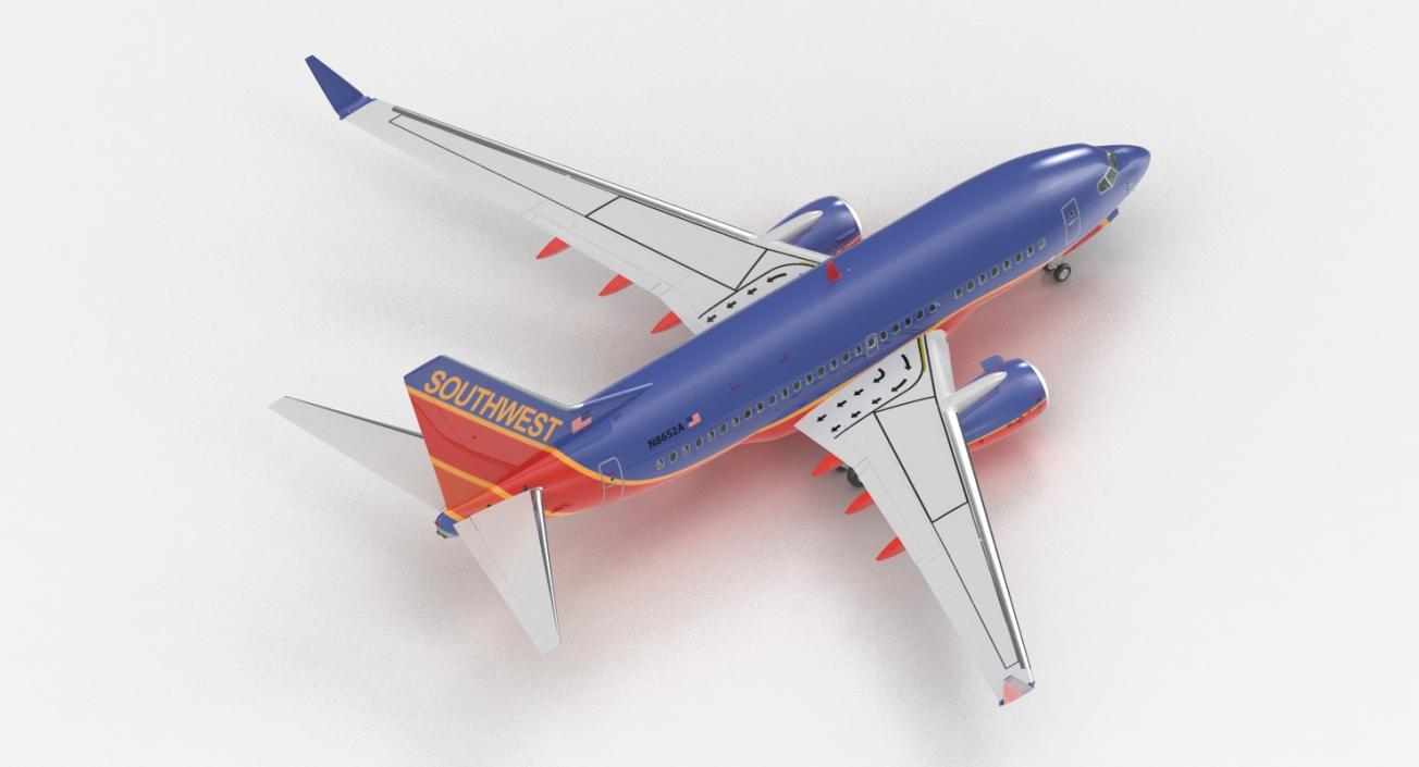 Boeing 737-600 with Interior Southwest Airlines 3D