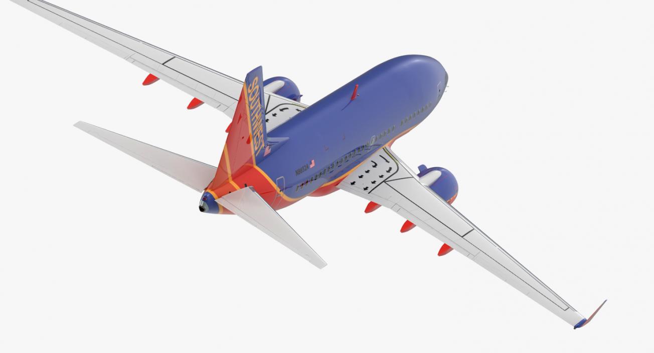 Boeing 737-600 with Interior Southwest Airlines 3D