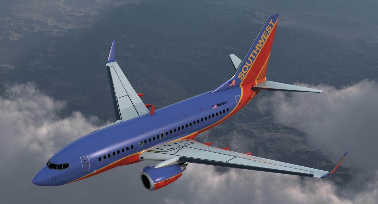 Boeing 737-600 with Interior Southwest Airlines 3D