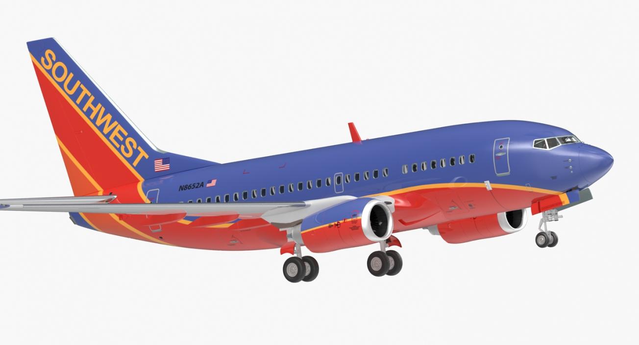 Boeing 737-600 with Interior Southwest Airlines 3D