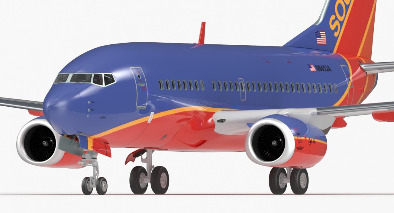 Boeing 737-600 with Interior Southwest Airlines 3D