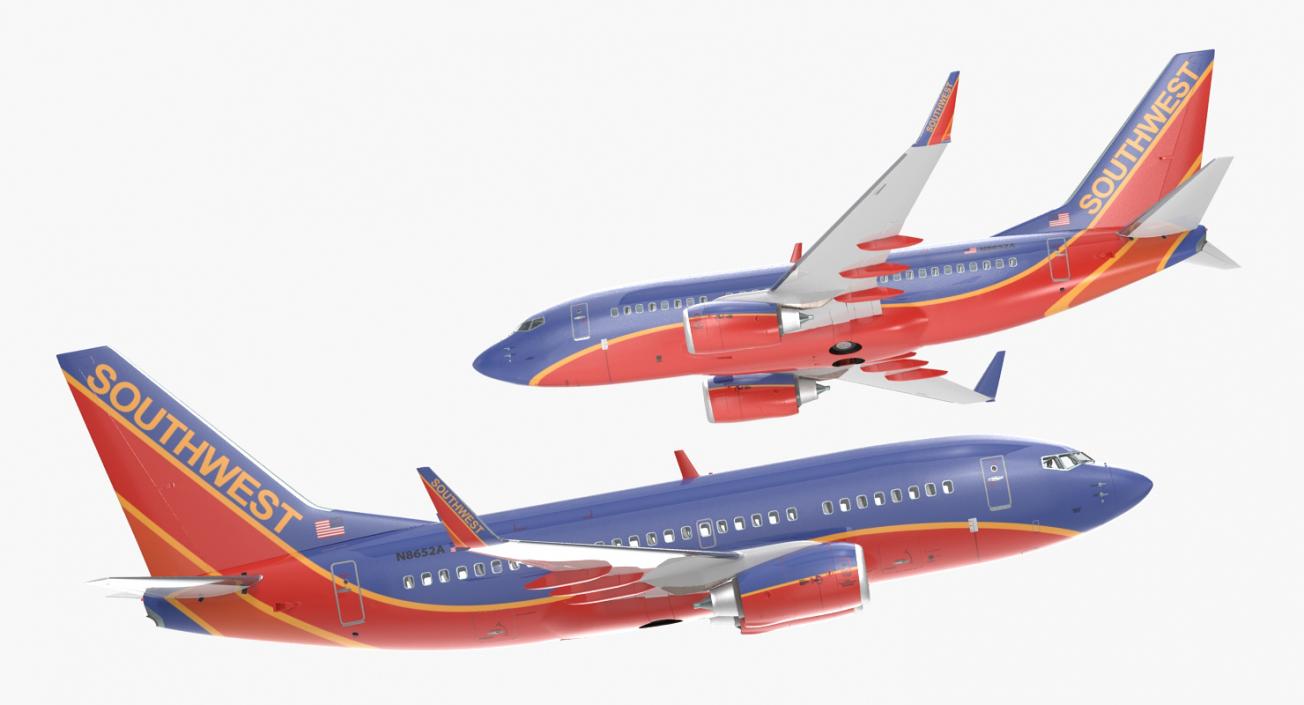 Boeing 737-600 with Interior Southwest Airlines 3D