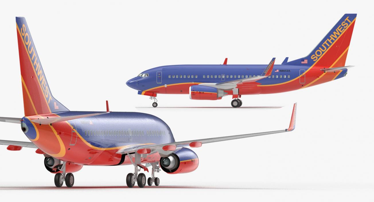 Boeing 737-600 with Interior Southwest Airlines 3D