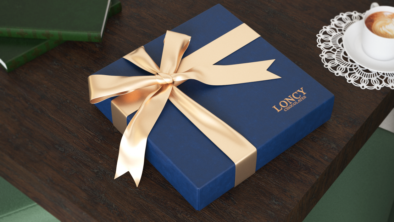 Gift Box Loncy Chocolates Closed 3D