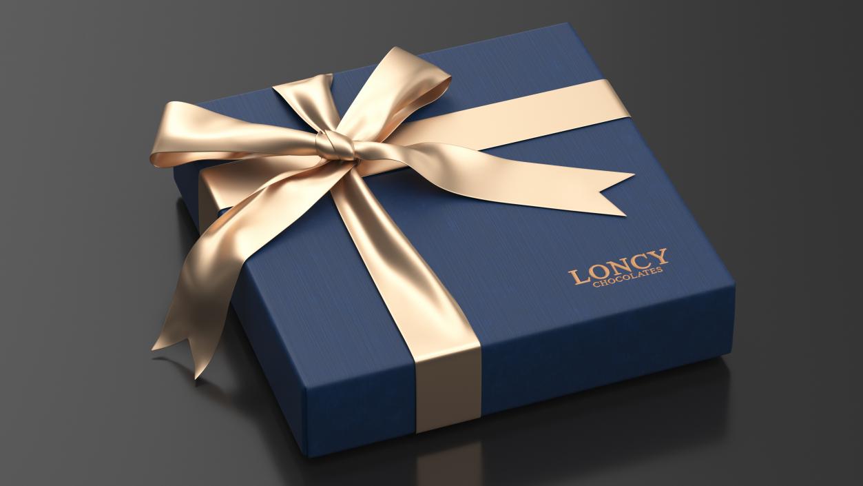 Gift Box Loncy Chocolates Closed 3D