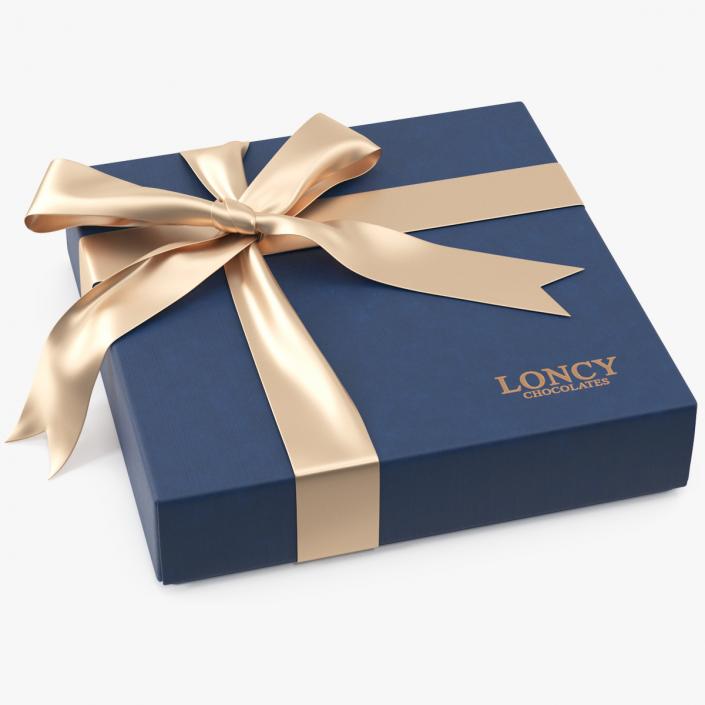 Gift Box Loncy Chocolates Closed 3D