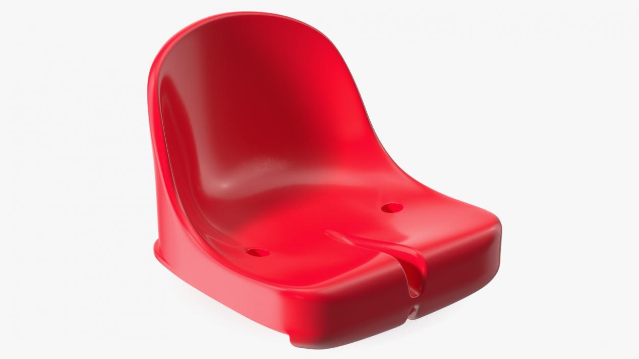 3D Plastic Sports Seat Red model