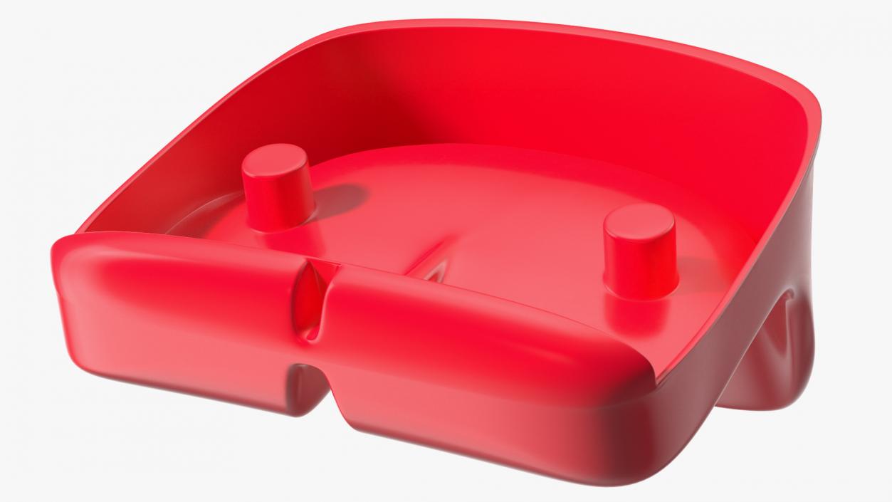 3D Plastic Sports Seat Red model