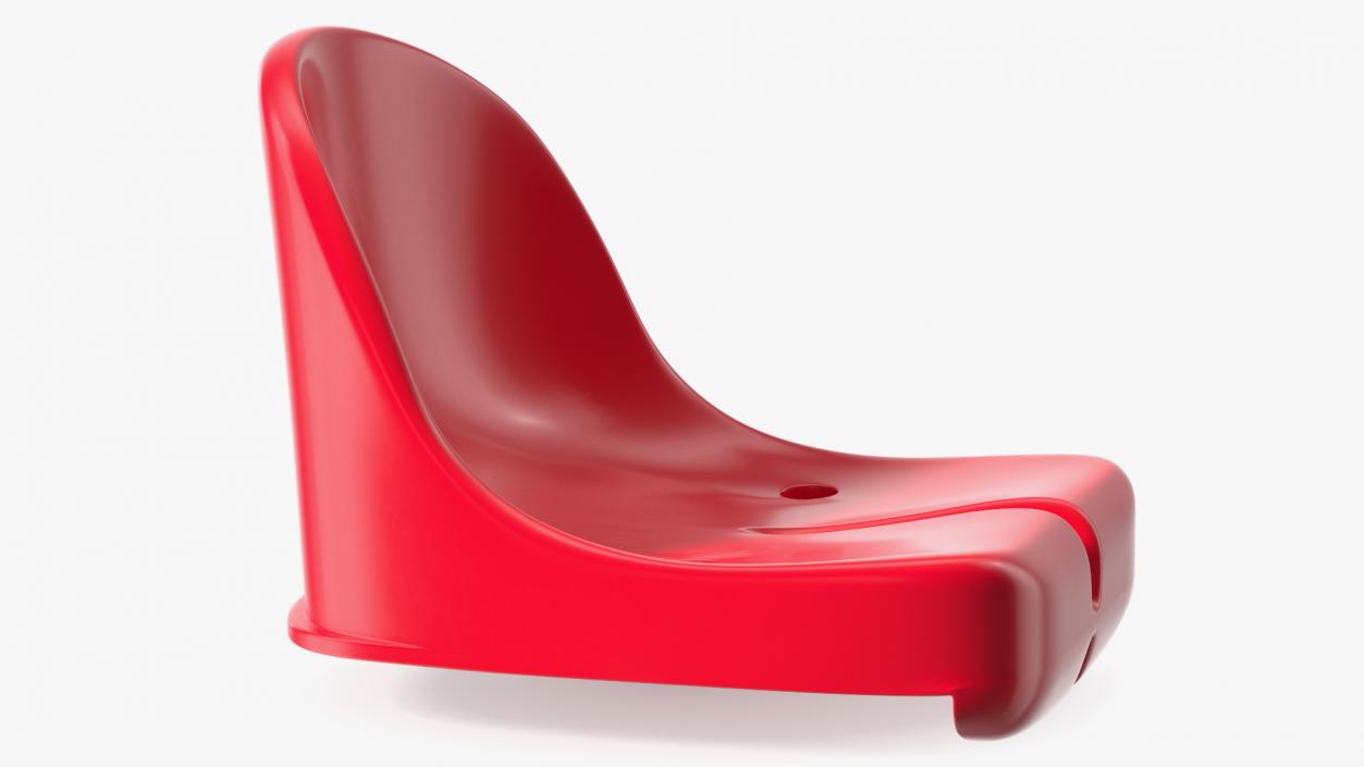 3D Plastic Sports Seat Red model