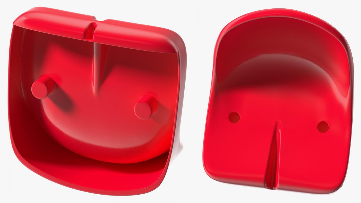 3D Plastic Sports Seat Red model