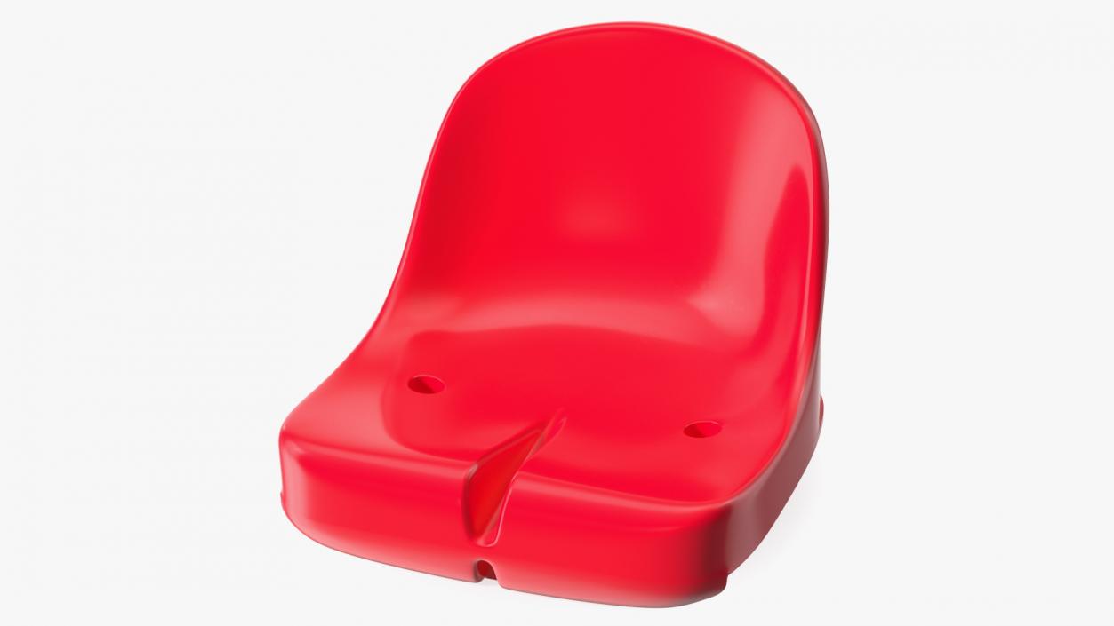 3D Plastic Sports Seat Red model