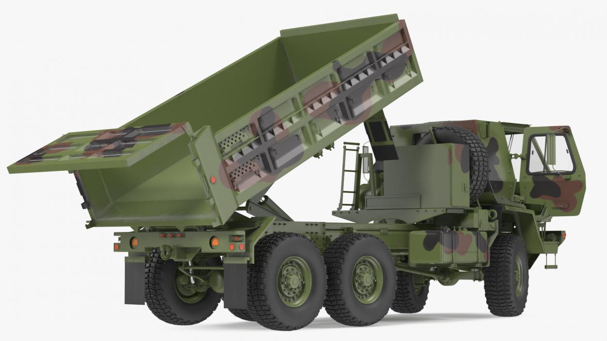 Oshkosh FMTV 10 Ton Dump Truck Camo Rigged 3D