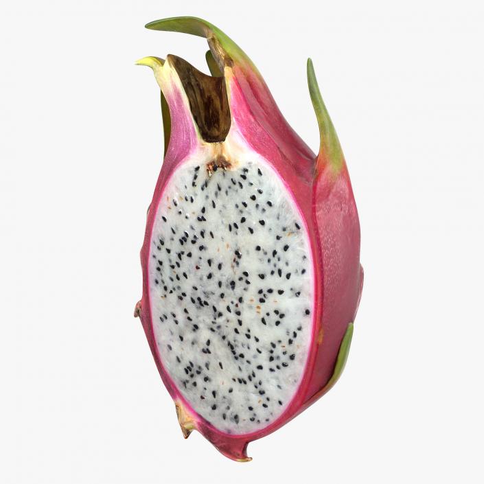 3D Half Red Dragon Fruit