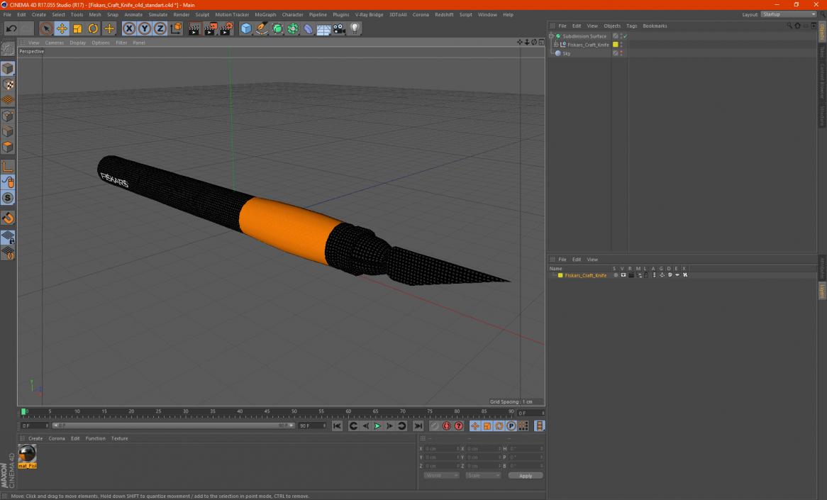 Fiskars Craft Knife 3D model