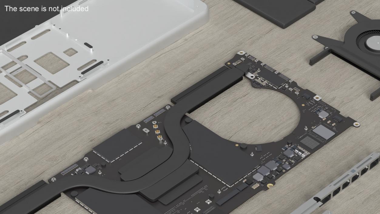 3D model Disassembled Laptop Parts