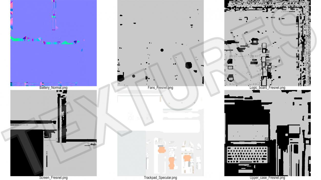 3D model Disassembled Laptop Parts