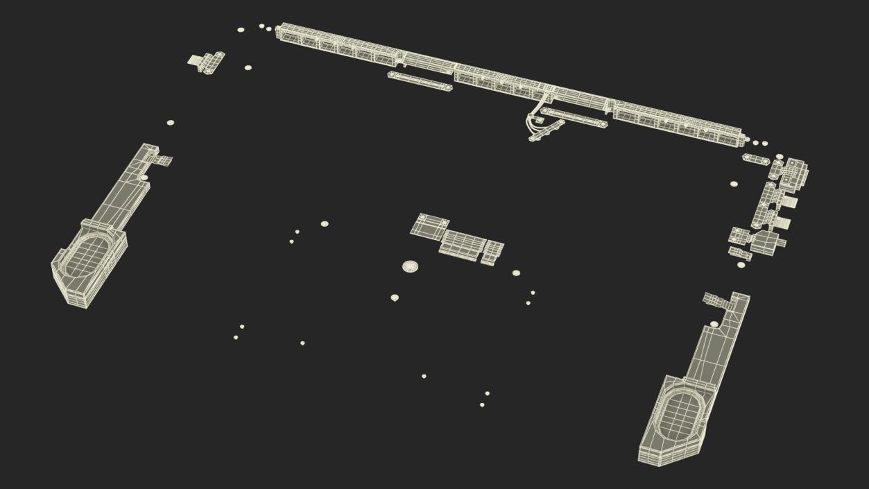 3D model Disassembled Laptop Parts