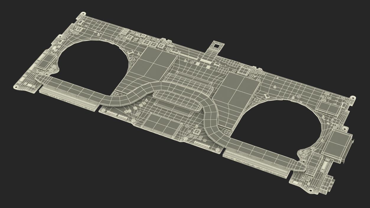 3D model Disassembled Laptop Parts