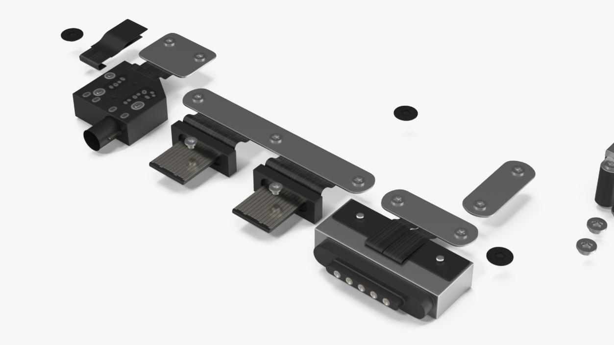 3D model Disassembled Laptop Parts