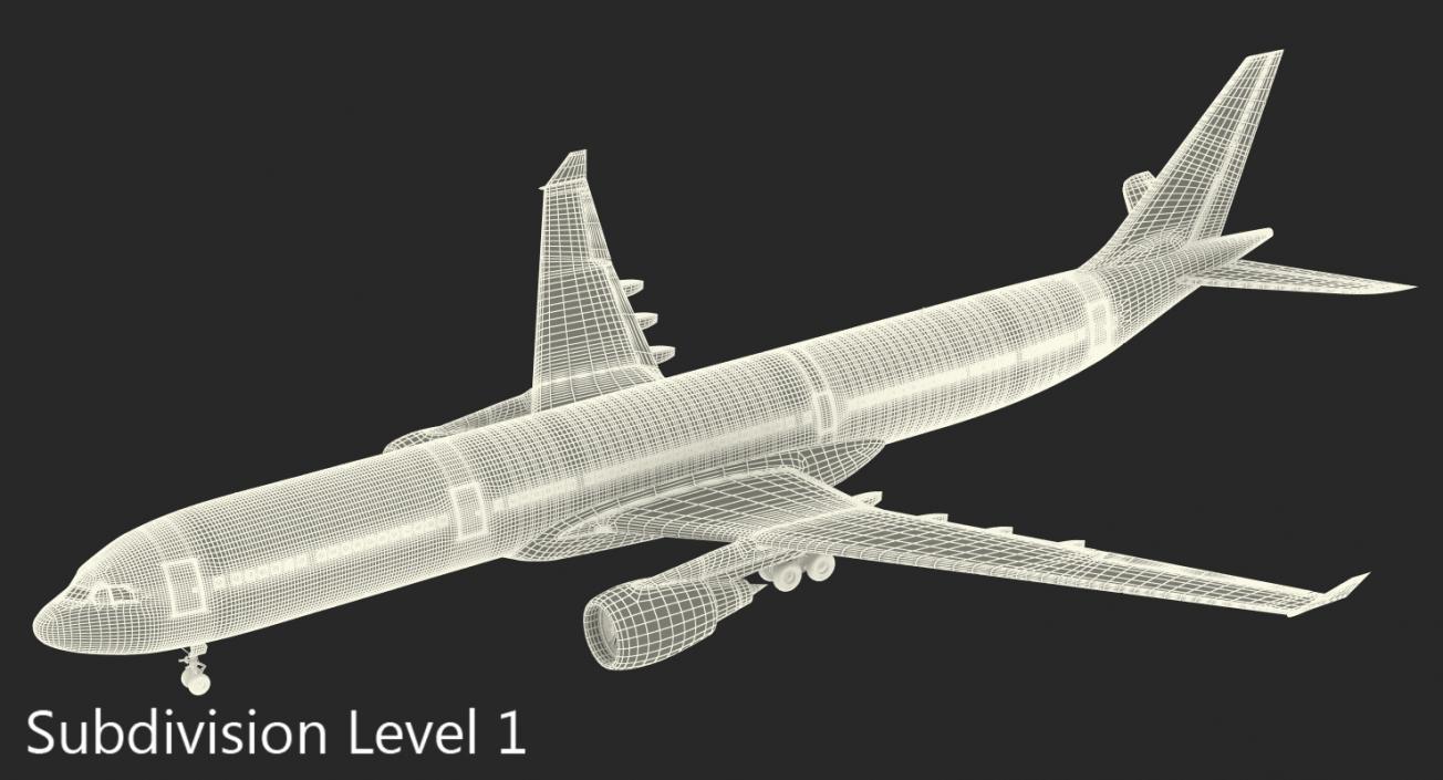 3D Jet Airliner Airbus A330-300 Generic