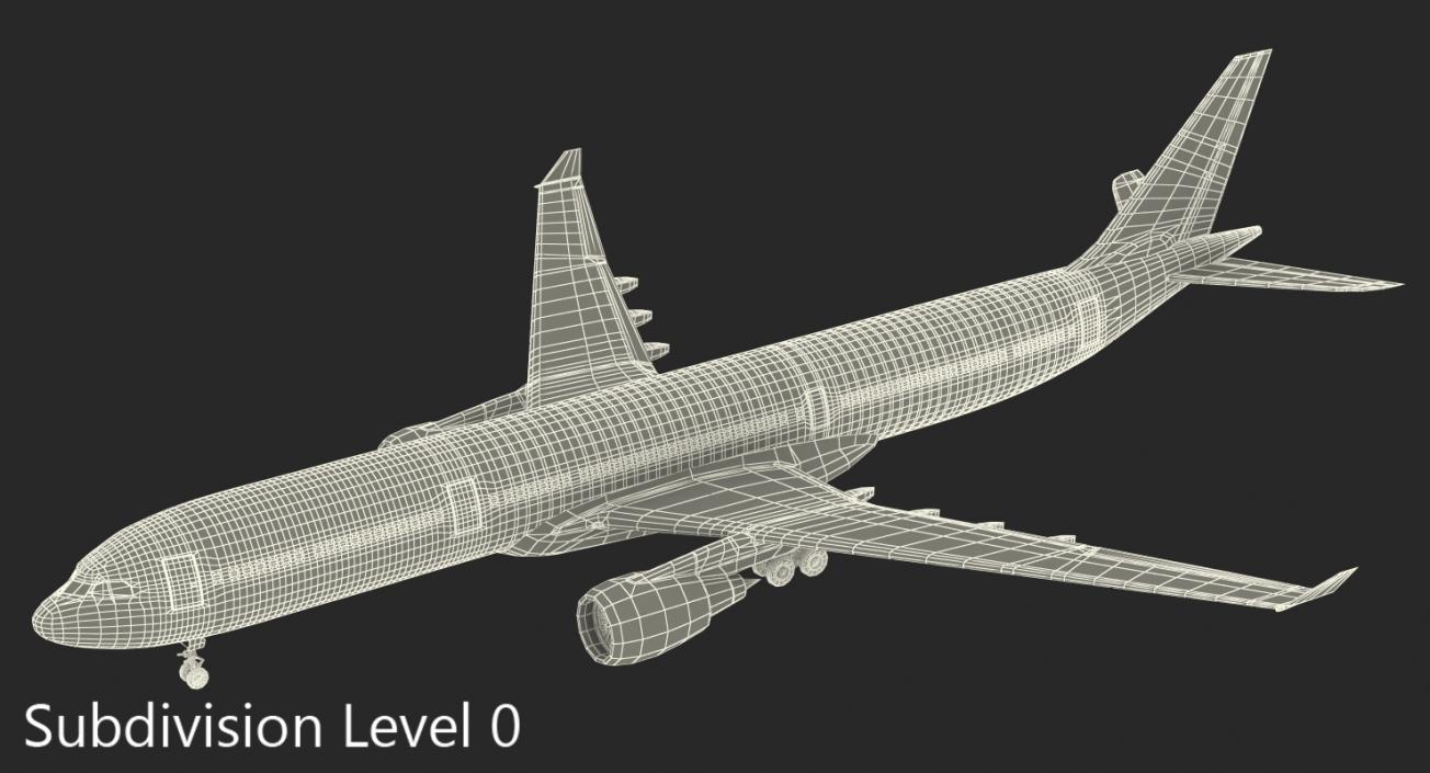 3D Jet Airliner Airbus A330-300 Generic