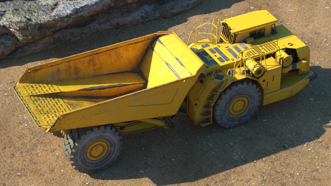 3D model Underground Mining Truck Dirty