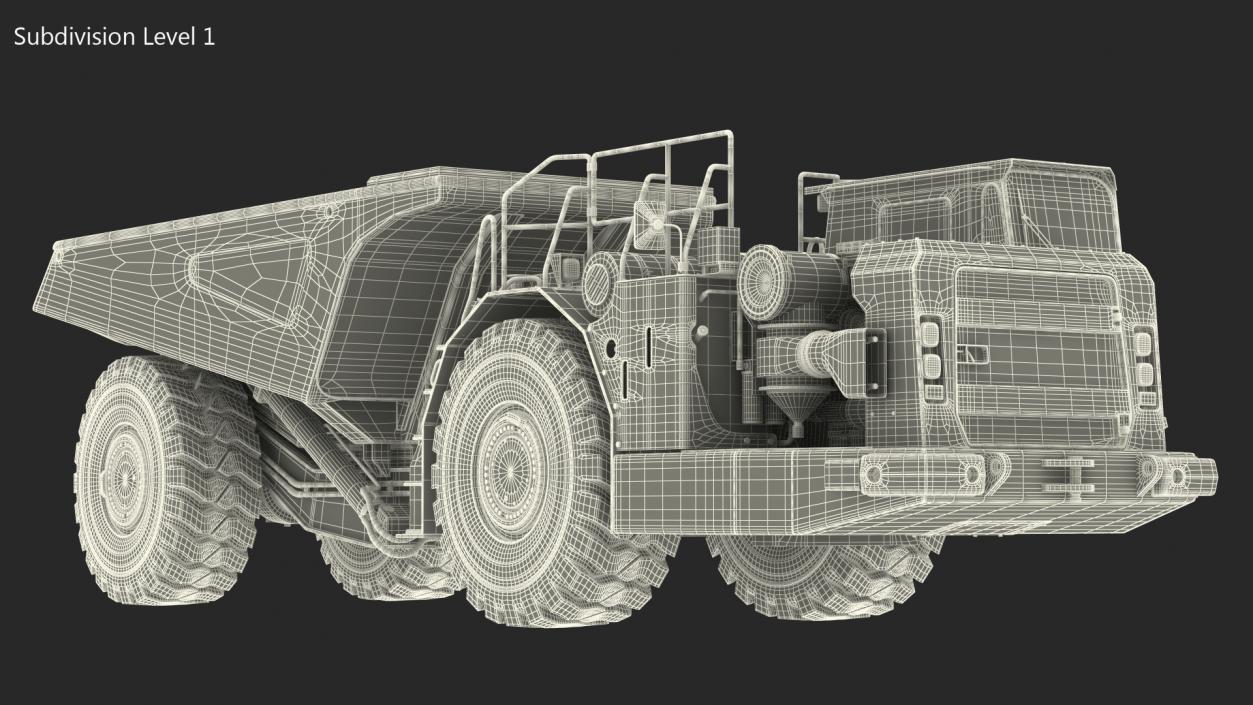 3D model Underground Mining Truck Dirty