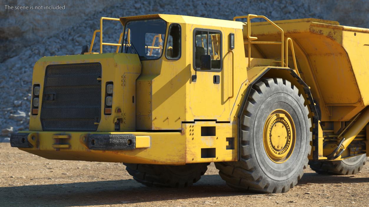 3D model Underground Mining Truck Dirty