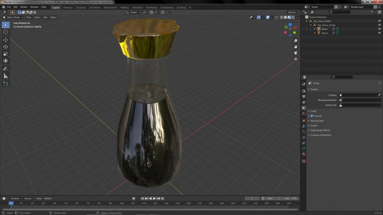 3D Soy Sauce Bottle