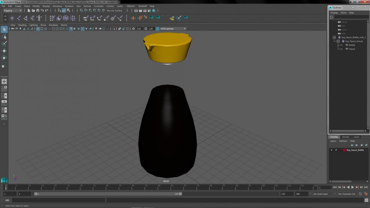 3D Soy Sauce Bottle