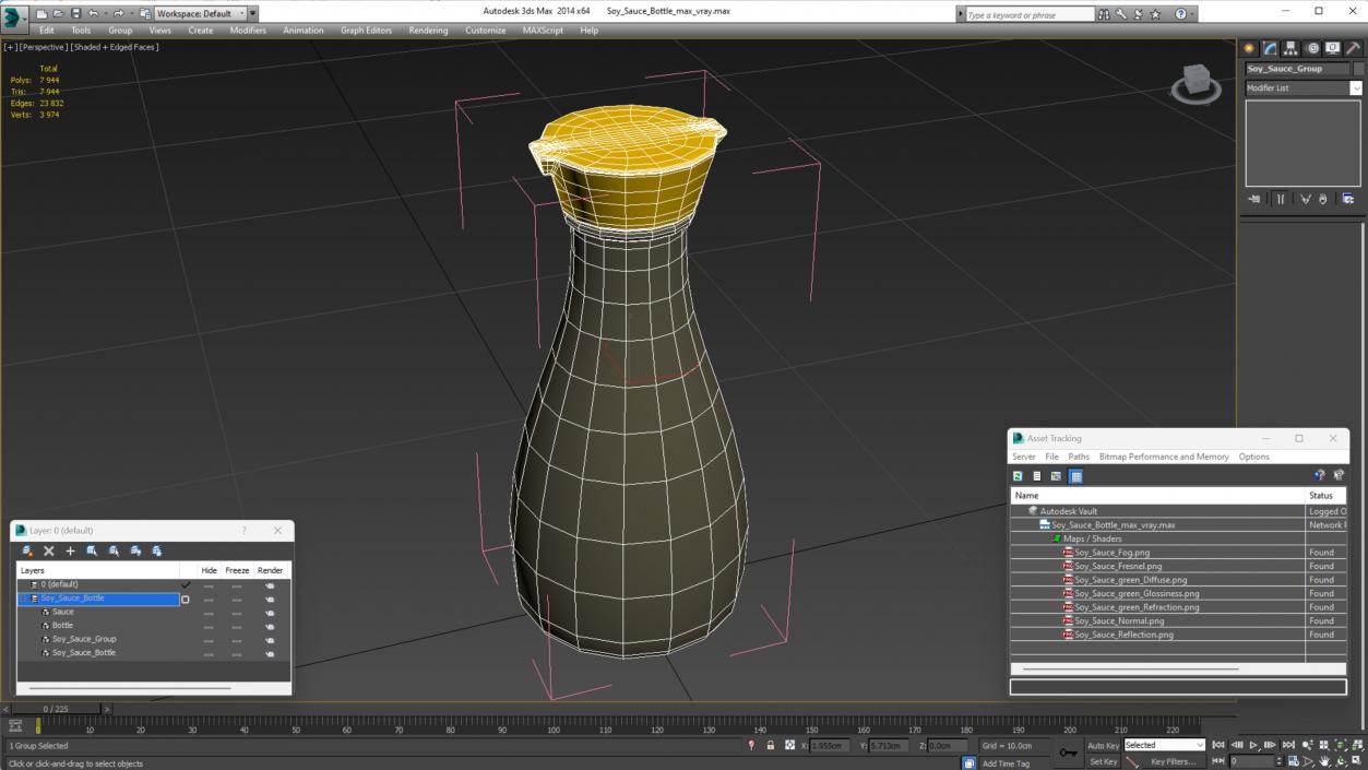 3D Soy Sauce Bottle