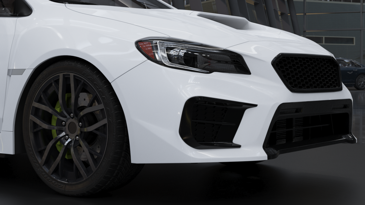 Luxury Sport Sedan White 3D model