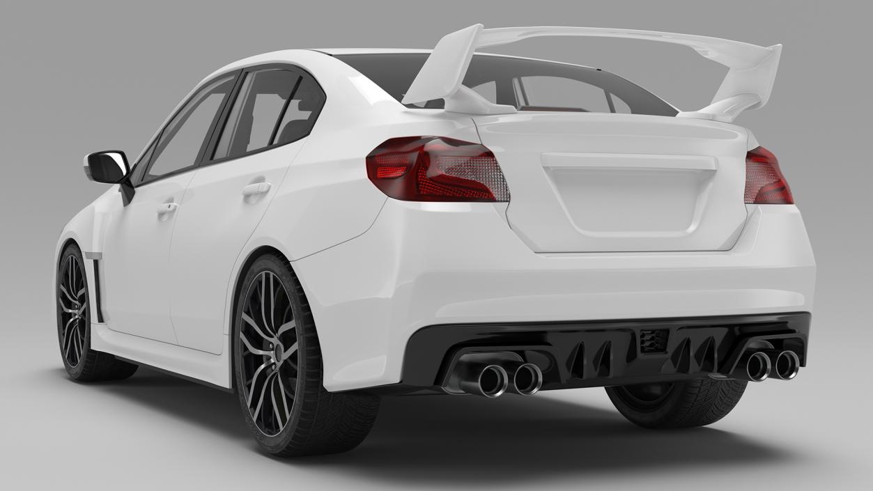 Luxury Sport Sedan White 3D model