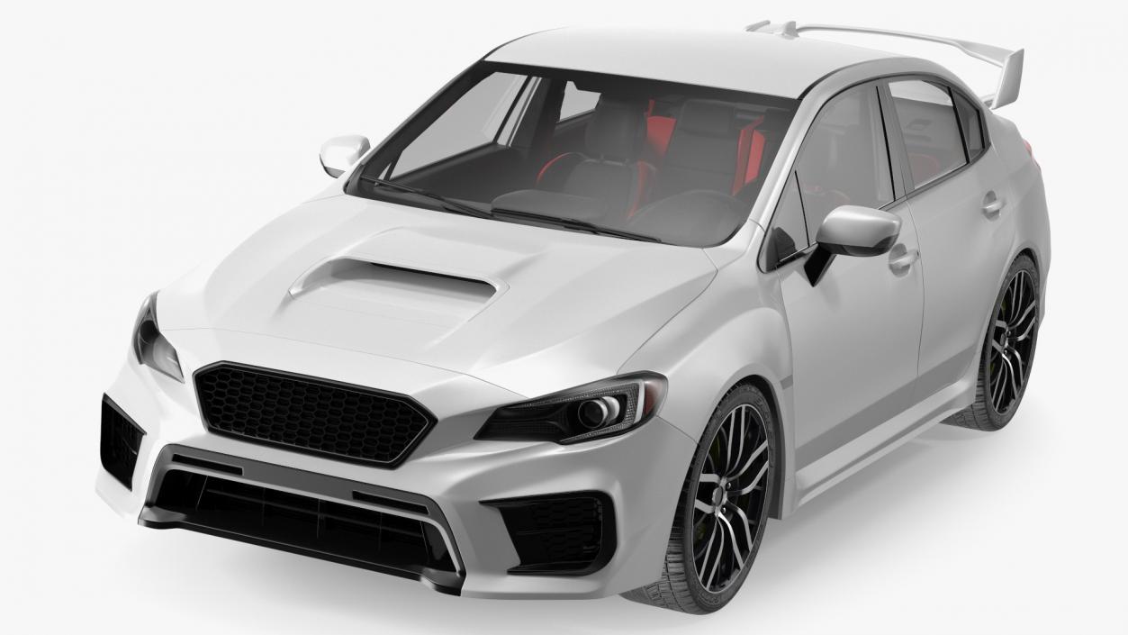 Luxury Sport Sedan White 3D model