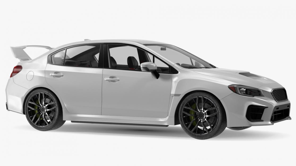 Luxury Sport Sedan White 3D model