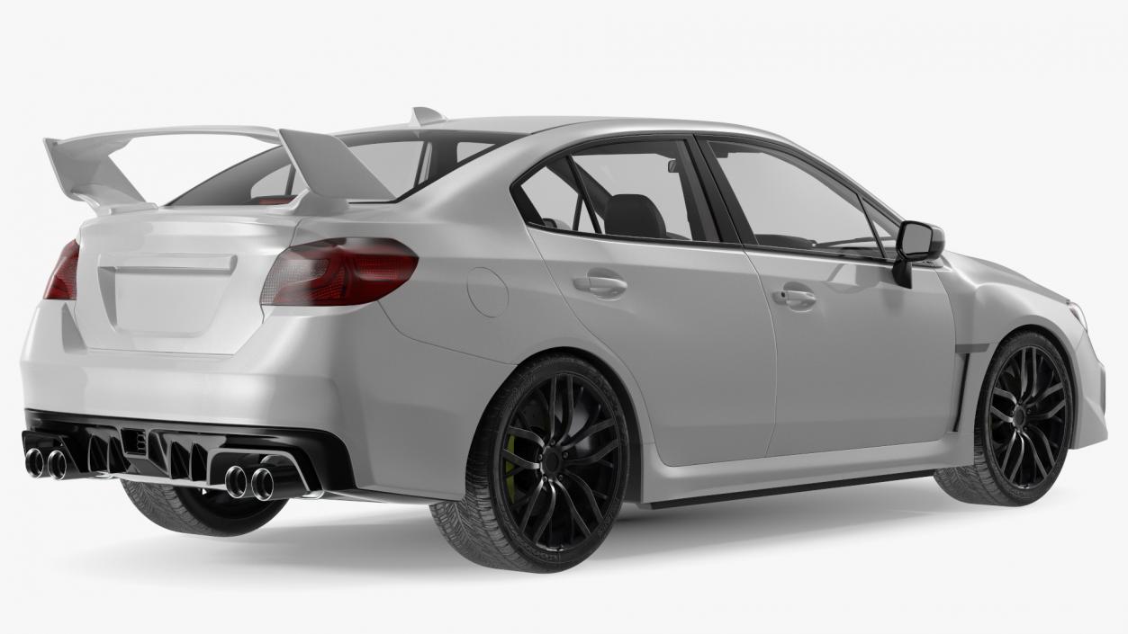 Luxury Sport Sedan White 3D model