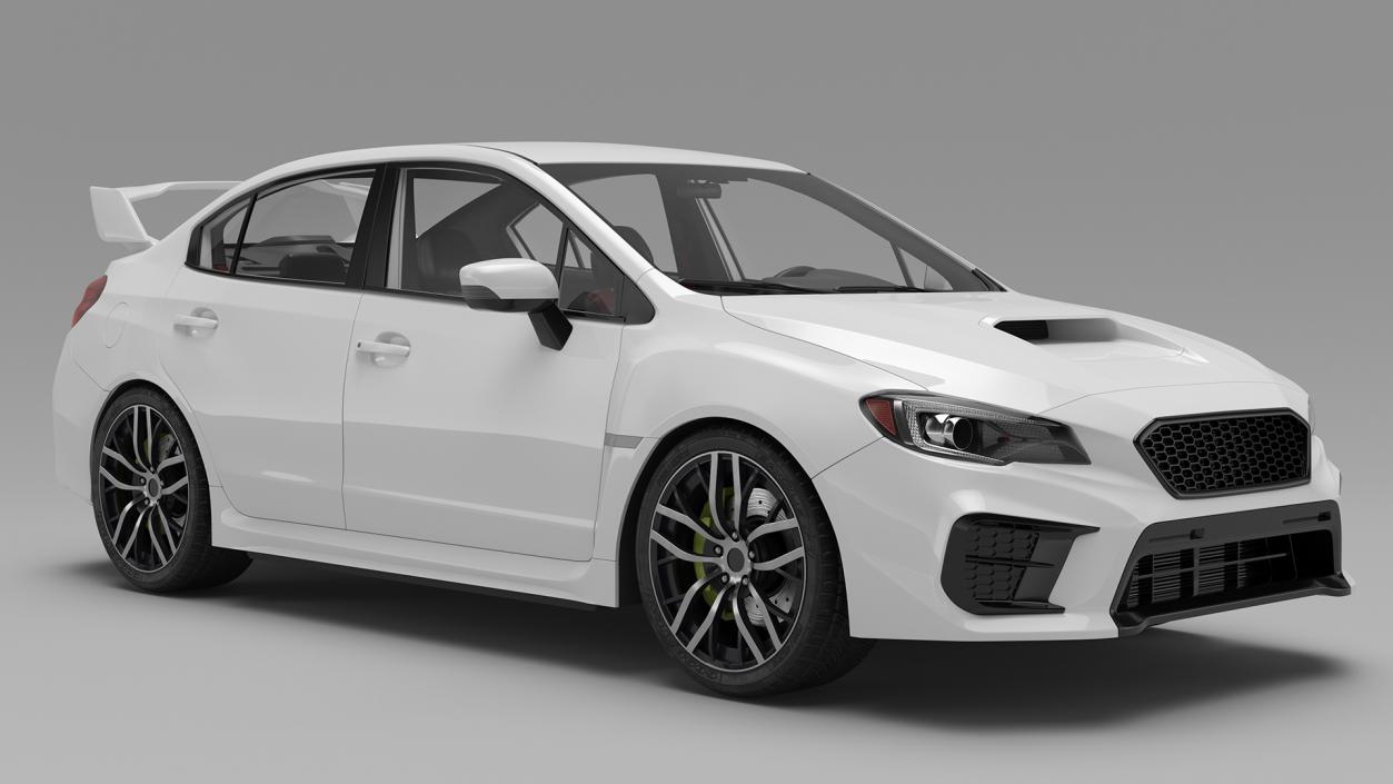 Luxury Sport Sedan White 3D model