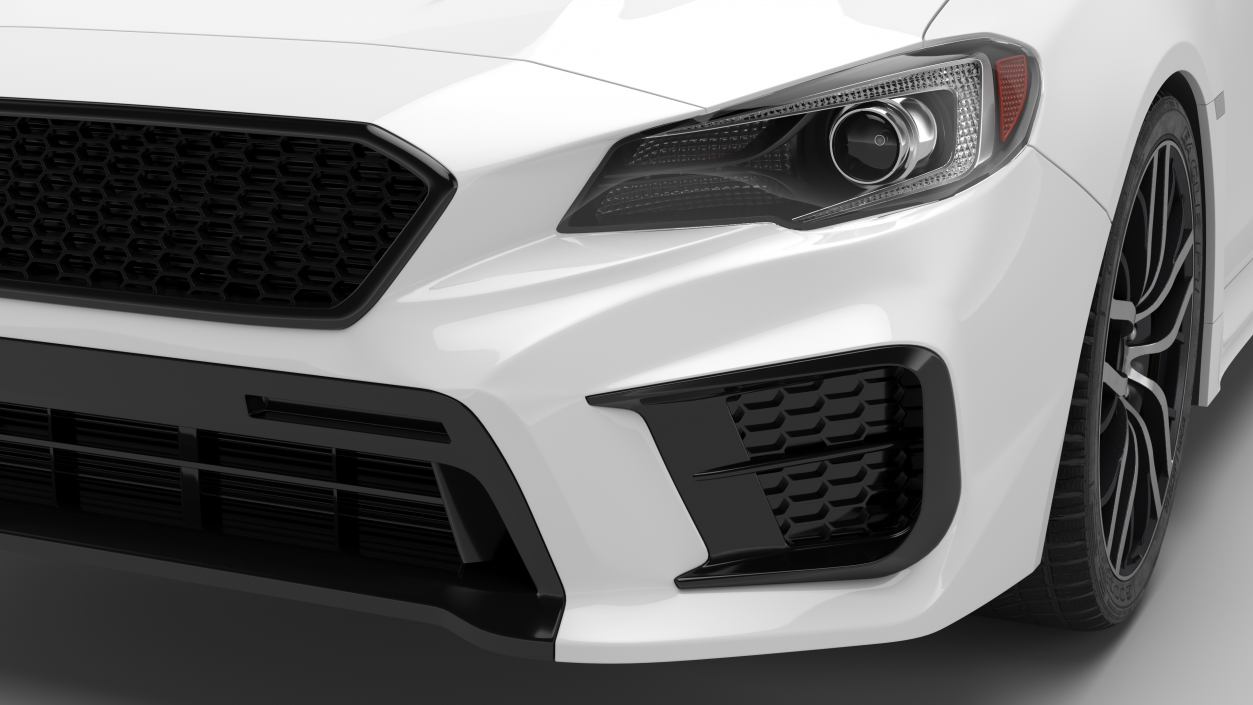 Luxury Sport Sedan White 3D model