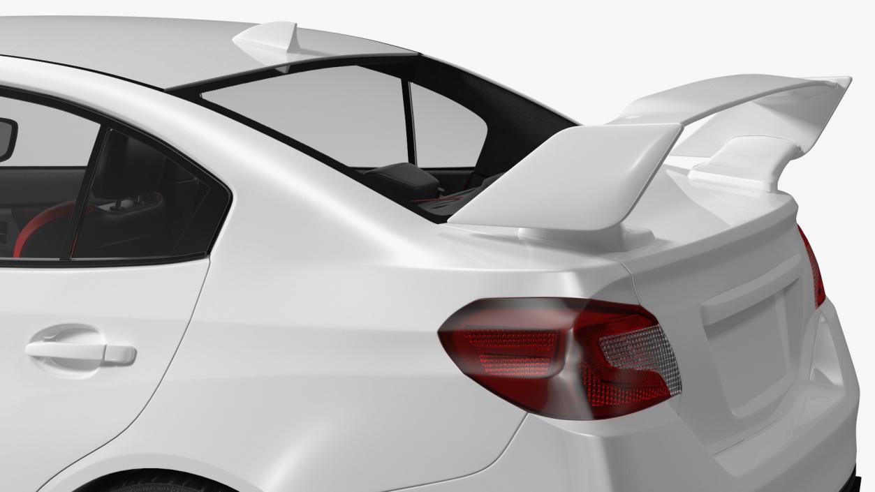 Luxury Sport Sedan White 3D model