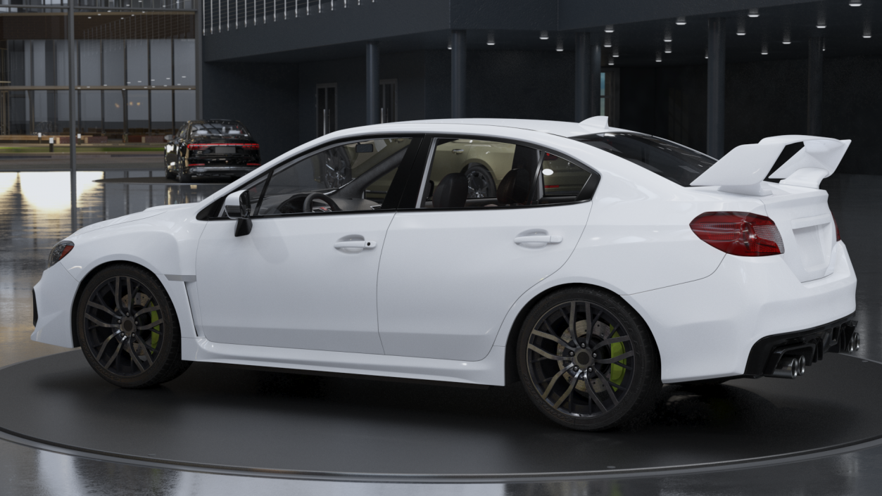 Luxury Sport Sedan White 3D model