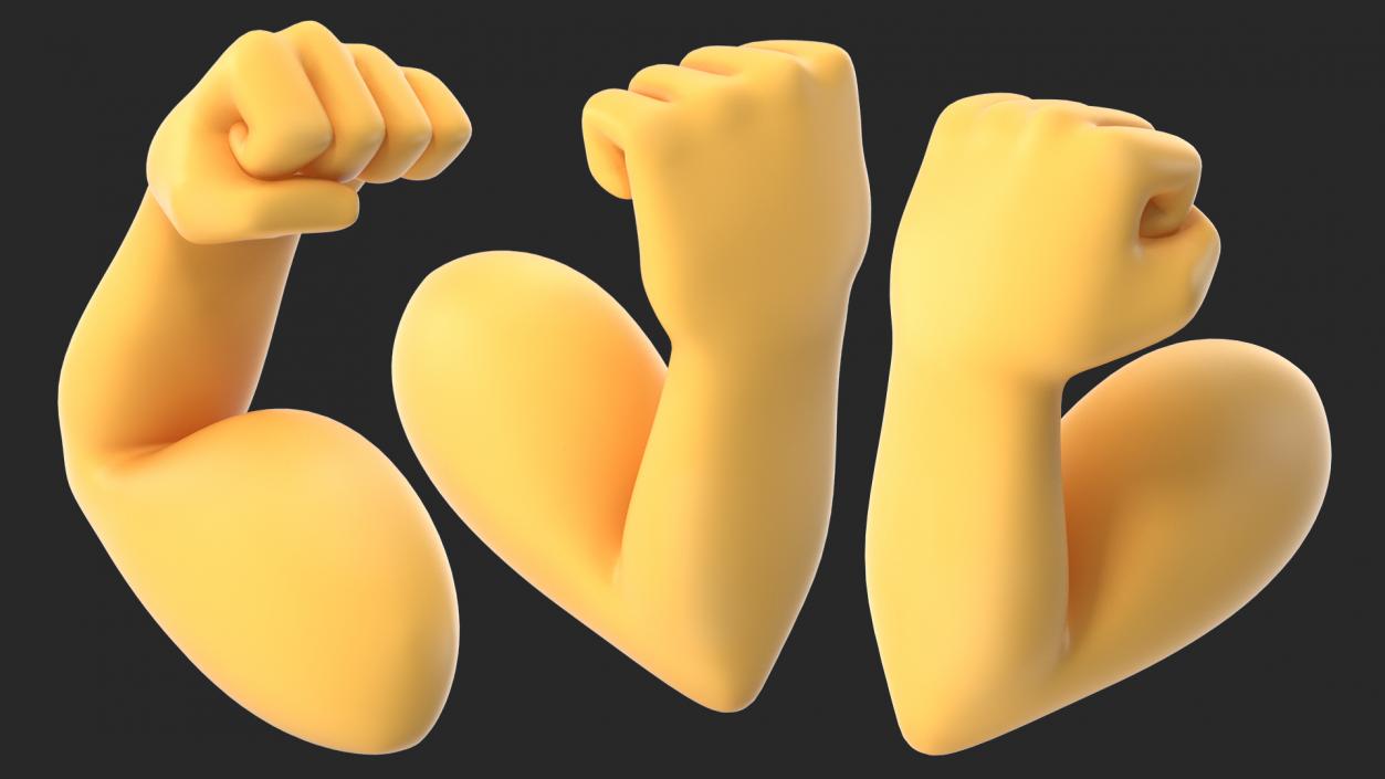 Flexed Biceps Emoji 3D model