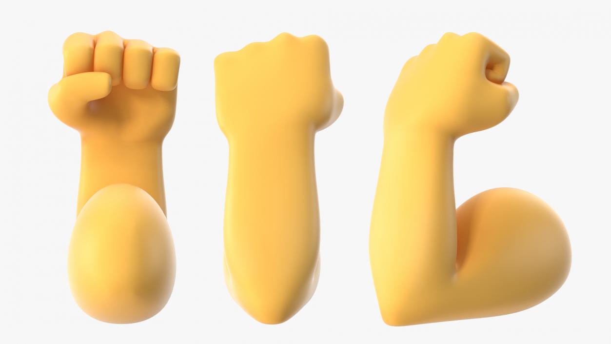 Flexed Biceps Emoji 3D model