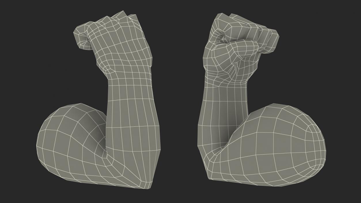 Flexed Biceps Emoji 3D model