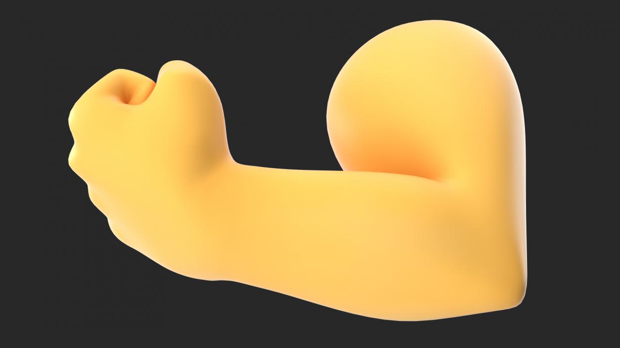 Flexed Biceps Emoji 3D model